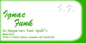 ignac funk business card